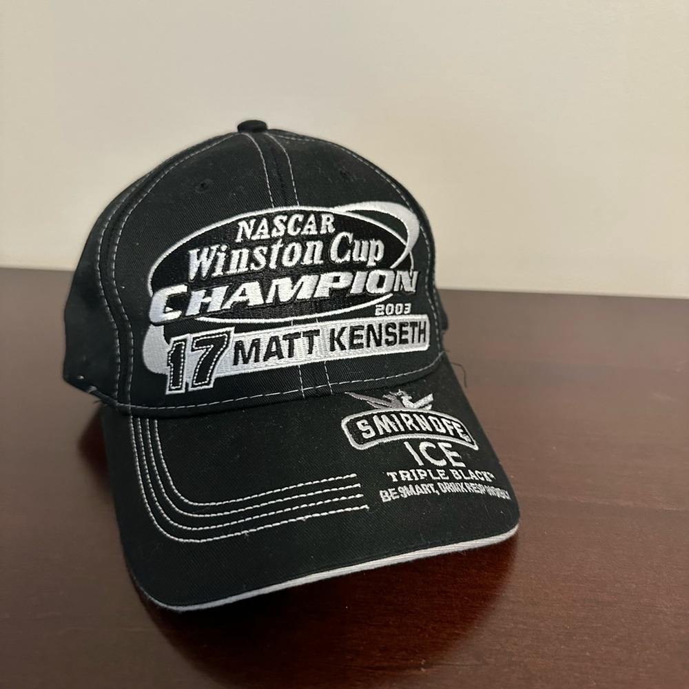 Smirnoff Ice Triple Black Winston Cup Champion Matt Kenseth Rousch Racing Cap